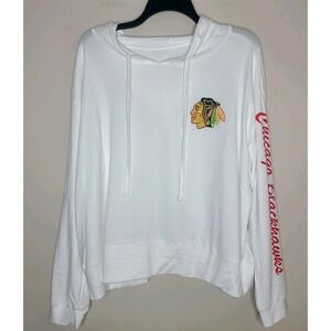 Chicago Blackhawks NHL Women's Concepts Sport White Long Sleeve Hoodie L
